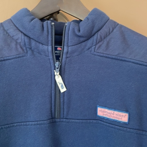 Vineyard Vines Shep Quarter Zip Pullover- Navy- Size Medium - Picture 2 of 7